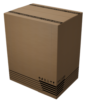 Scatola con bocca di lupo cm 82x61x102 int. EB Avana SCD24