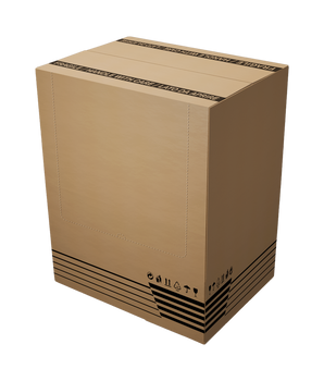 Scatola con bocca di lupo cm 82x61x102 int. EB Avana SCD24
