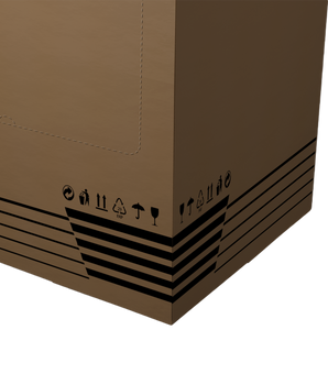 Scatola con bocca di lupo cm 82x61x102 int. EB Avana SCD24