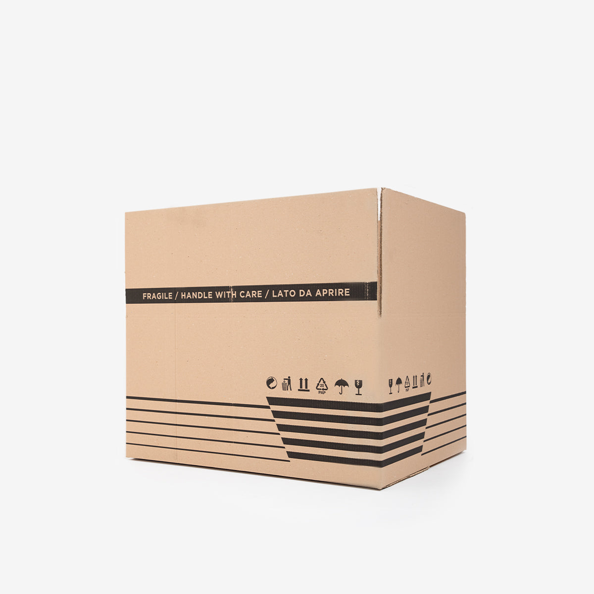 American style double wave cardboard box BC 80x60x40 cm havana SCD23