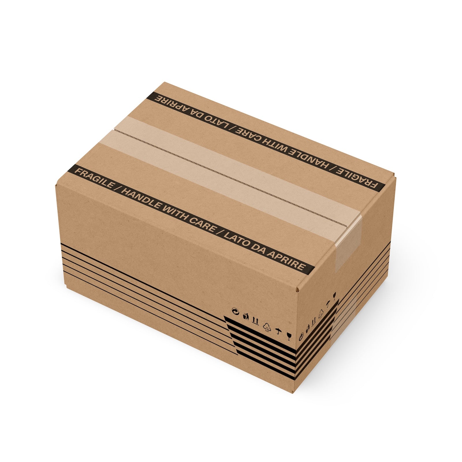 Scatola in cartone americana mono onda C 32x23x10/15 cm  regolabile avana SCM2