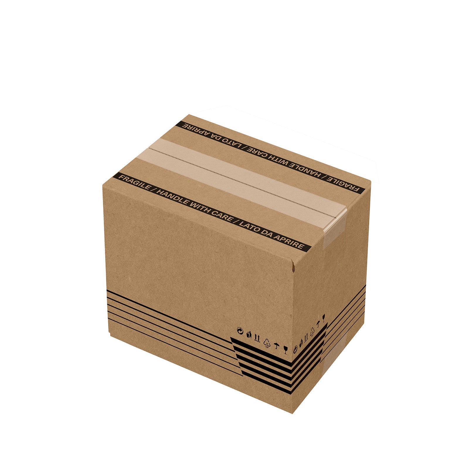 Scatola in cartone americana mono onda C 32x23x25/30 cm regolabile avana SCM3
