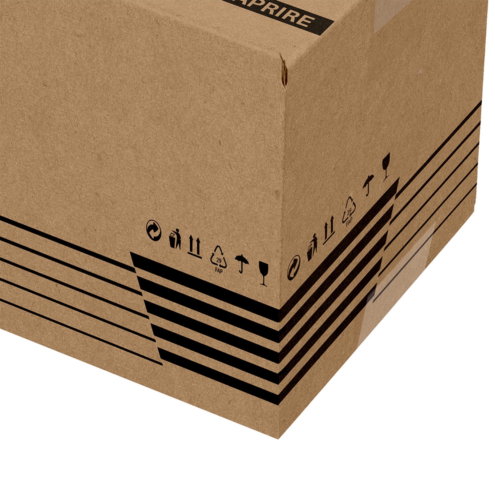 Scatola in cartone americana mono onda C 44x33x32  cm avana SCM5